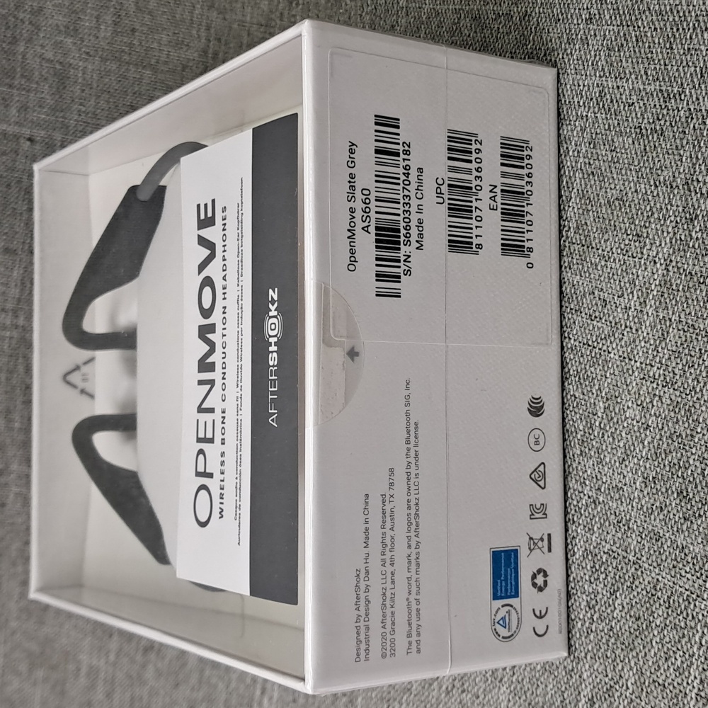 Aftershokz Openmove Slate Grey Wireless Bone Conduction Headphones AS660 Sealed - Picture 6 of 8